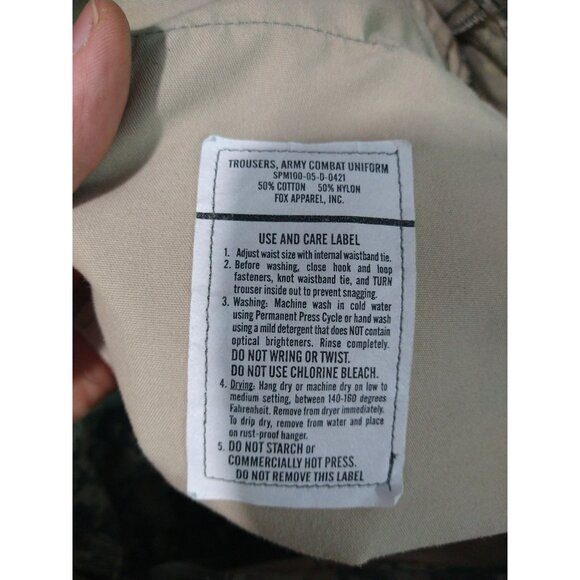 US Military Pants Mens Medium Army Combat ACU Cargo Trousers Digital Camo - Picture 8 of 9